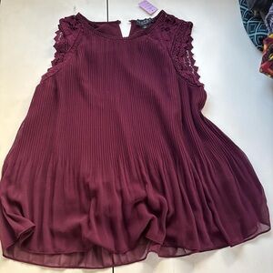 Laundry By Shelli Segal Sleeveless Plum Blouse